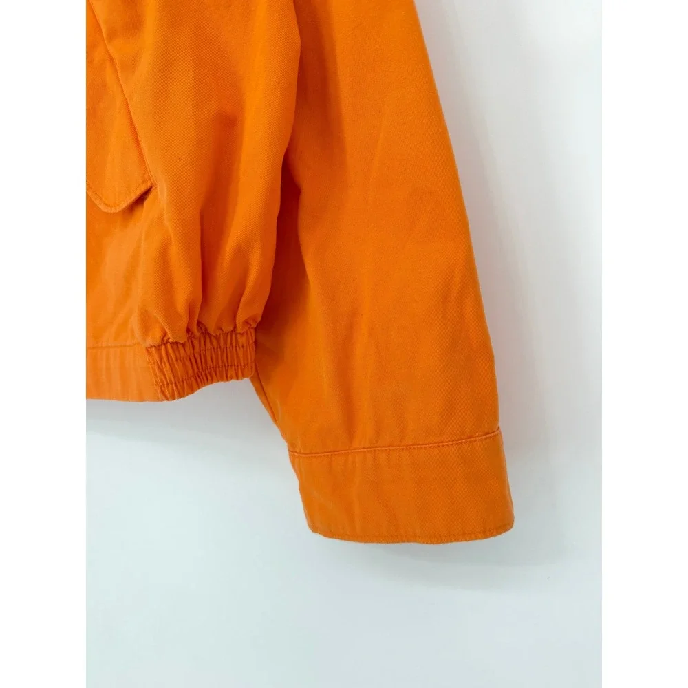 Vtg Polo Golf Ralph Lauren Mens XL Orange Cotton Harrington Jacket Karsten Creek